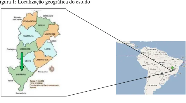 Figura 1: Localização geográfica do estudo 