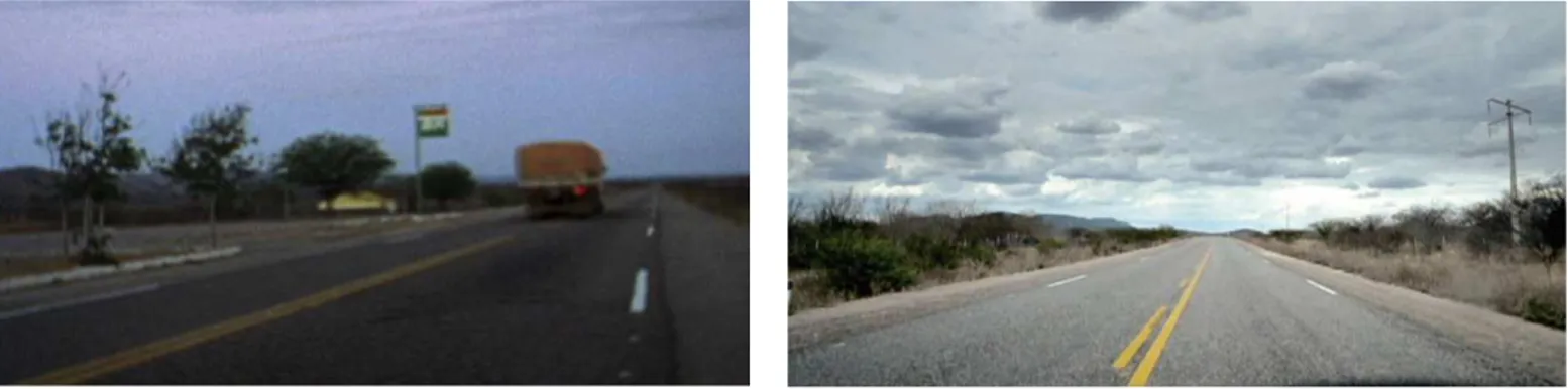 Fig. 4: ‘Pé na bunda e pé na estrada’: paisagem do sertão nordestino recortada pelas estradas