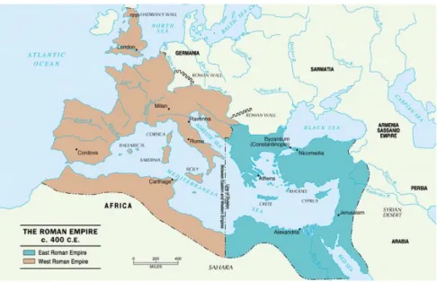 Figura 2 - Divisão do Império Romano. 2