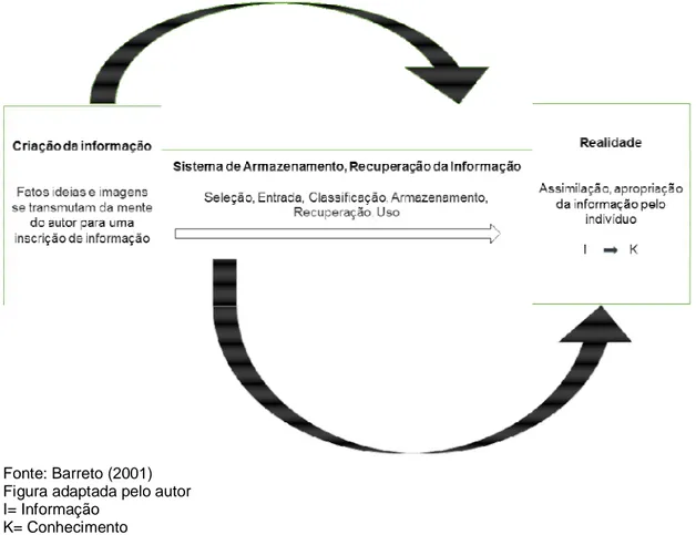 Figura 1- O fluxo interno e os fluxos extremos da informação 