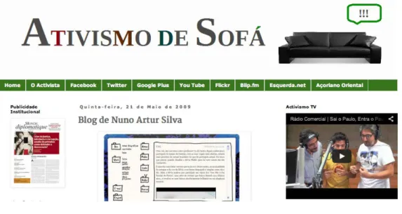 Fig. 5- Blogue Ativismo de Sofá  