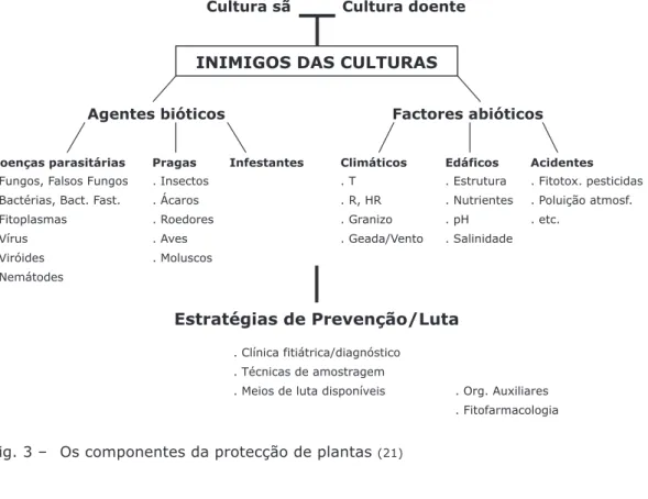 Fig. 3 – Os componentes da protecção de plantas  (21)