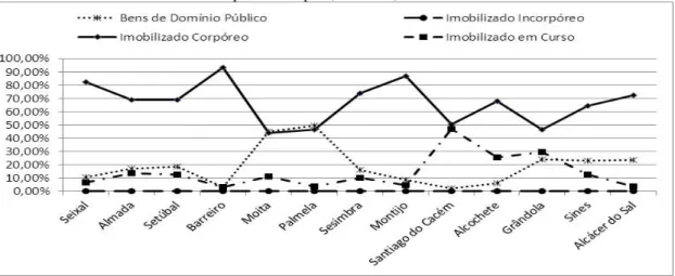 Gráfico 2 – Estrutura do Imobilizado por município (ano 2010) 