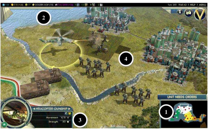 Figura 2.1: Captura de tela do jogo Civilization V. 