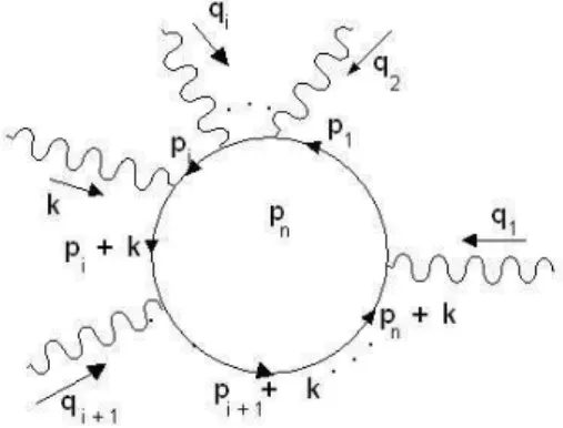 Figura 2.9: inser¸c˜ao de f´ oton em um loop fermiˆonico