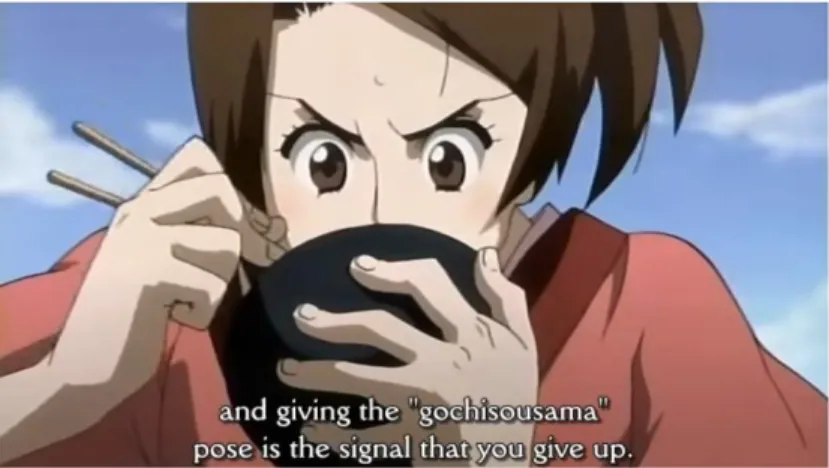 Figura 11. Imagem retirada do texto de chegada do grupo de fansub de língua inglesa  Anime Forever