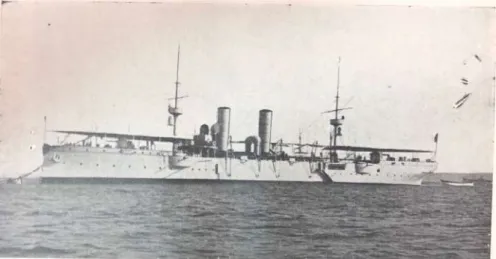 Figura 1.2: Fotografia do cruzador Adamastor . Retirada de: Os Navios do Ultimato de Maurício de Oliveira, 1946, p