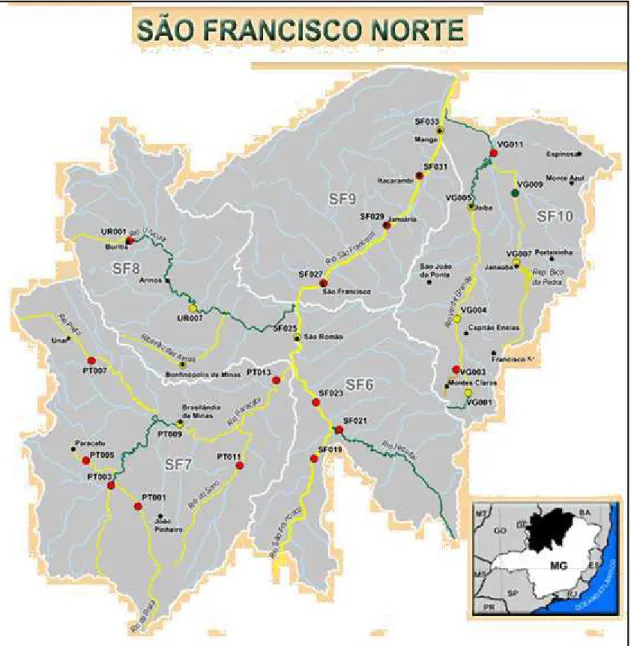 Figura 5-5: Mapa das Unidades de Planejamento São Francisco Norte 