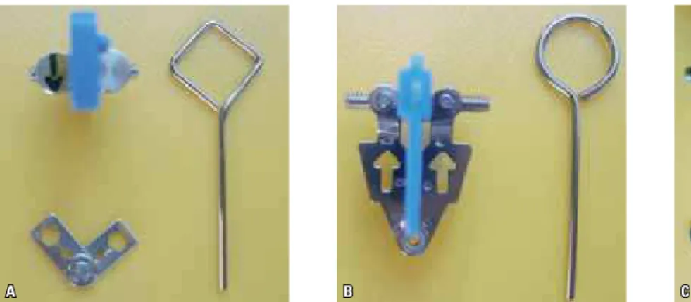FIGURE 1 - Fan-type expansion screws used in this study. A) Morelli ® . B) Dentaurum ® 