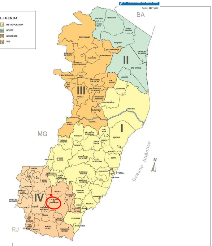 FIGURA 1 - Localização do município de Cachoeiro de Cachoeiro de Itapemirim no  
