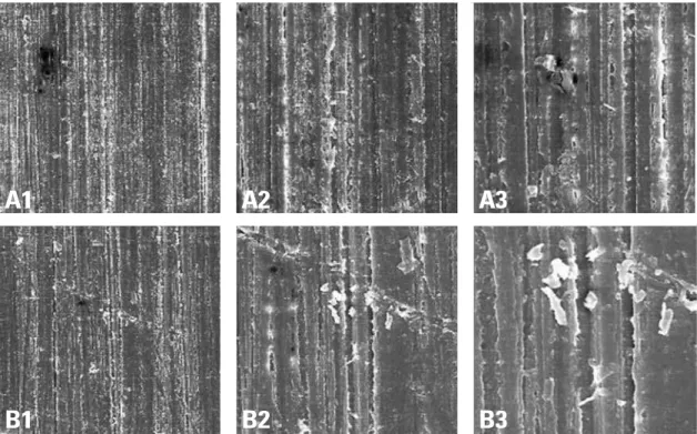 Figure  4  shows  the  correlation  between  roughness  and  shear  bond  strength.  The  data  indicate that initially a small increase in  rough-ness results in a large increase in bond strength