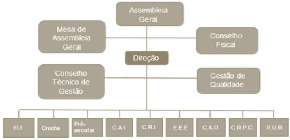 Figura 1- Organigrama da Cercizimbra 