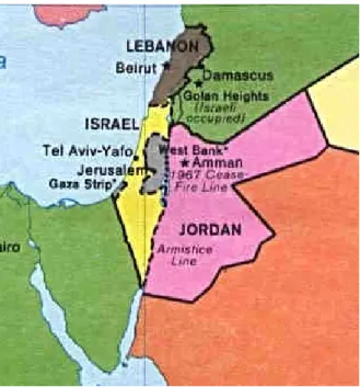 Figura 2 - Israel e as suas fronteiras 100