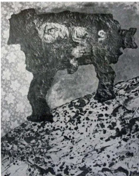 FIGURA  4  –  Senhora  e  Senhor  “Olo”.  Enrico  Baj, 1963. Óleo e colagem sobre tela (180 x 220  cm)