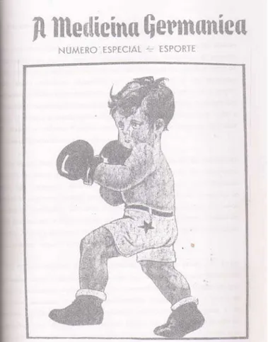 Figura 2- Ideal de robustez infantil via promoção dos esportes.  Fonte - A medicina  germânica, ano X, n