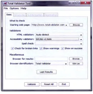 Figura 2L  -  A  aplicação  Total Validator  Tool  versão  off-line
