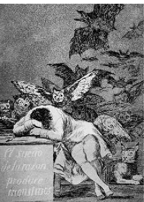 Fig. 06: Goya, El sueño de la razón produce monstruos, 21.5×15cm, 1797 5