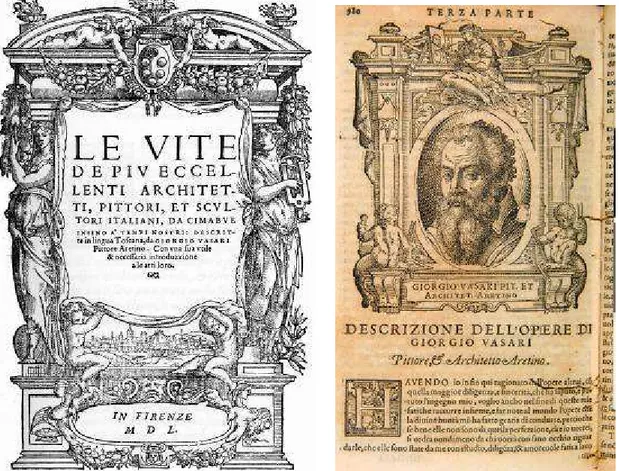 Fig. 09: Capa da 1ª edição do Le Vite de’ piú ecellenti Architetti, Pittori, et Scultori italiani da Cimabue insino a’  tempi nostri, 1550