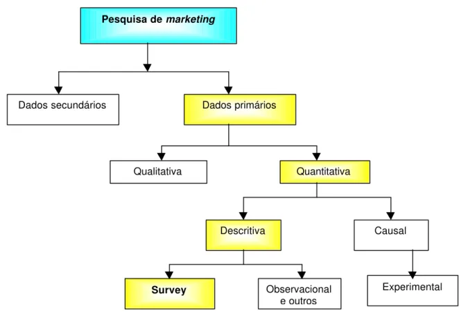 Figura 12 – Classificação da pesquisa de marketing Fonte: Malhotra, 1996