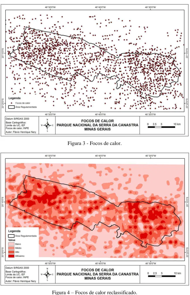 Figura 4  – Focos de calor reclassificado. 