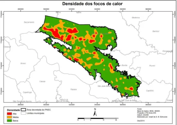 Figura 4: Densidade dos focos de calor