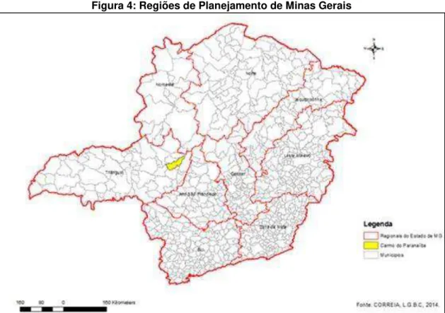 Figura 4: Regiões de Planejamento de Minas Gerais 