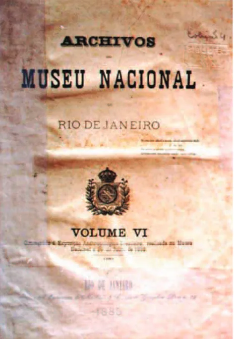 FIGURA 122 – Revista Archivos do Museu Nacional n. 6 (1885)                                                                                     NETTO, Ladislau