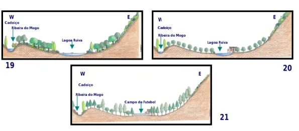 Fig. 17 e 18 – Lagar da Ataíja. Alçados, plantas e cortes do edifício em estudo. 