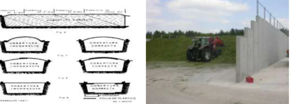 Fig. 48 - O enchimento do silo deve ser feito de forma a minimizar as perdas. 