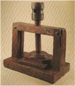 Figura  5 :  A  prensa  de  Viegas  de  Menezes:  a  imprensa  mineira nascida rudimentar e artesanal