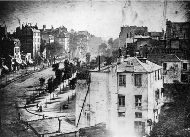 Figura 01 - Imagem feira por um daguerreotipo. Tirada por Daguerre em 1838.  Fonte: George Eastman House 10