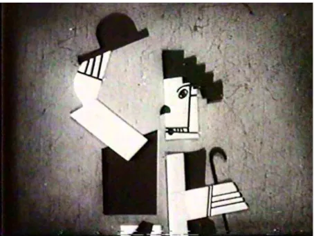 Figura 12 - Fotograma do filme Balé Mecânico (1924) - Fernand Léger  Fonte: http://www.youtube.com/watch?v=b5RVBIm_muc  24