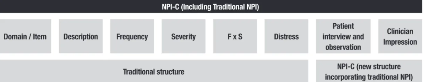 Figure 2. Structure of the Neuropsychiatric Inventory – Clinician Rating Scale (NPI-C).