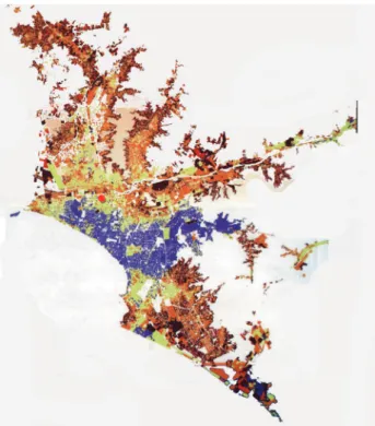 Figure 1. Distribution map of poverty in Lima City, Peru.