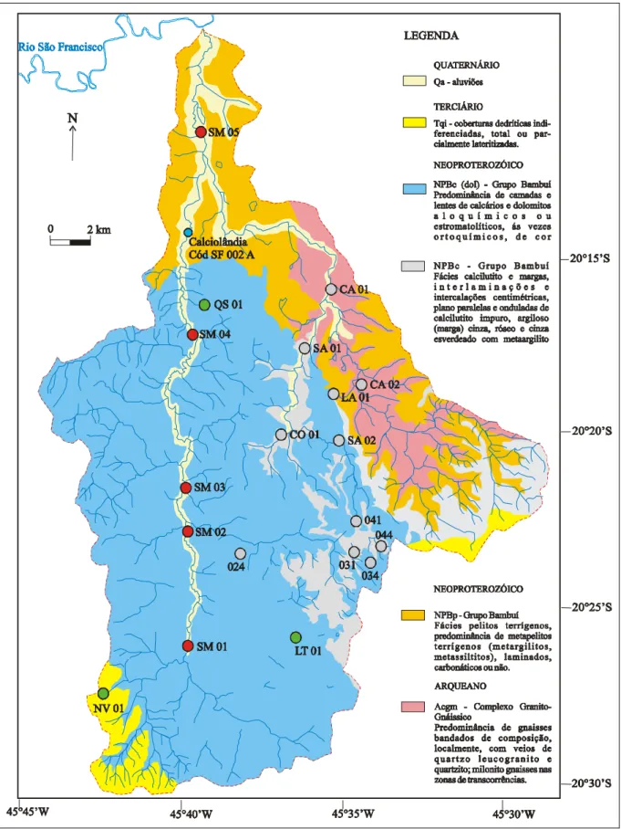 FIGURA 4 - Mapa litológico da bacia hidrográfica do rio São Miguel  Fonte: adaptado de FÉLIX e FREITAS Jr