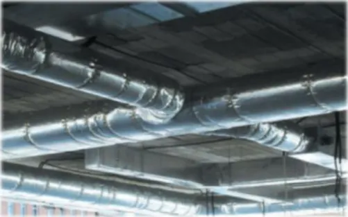 Figura 1: Sistema de dutos HVAC aplicado na indústria (adaptado de ISOVER [3]). 