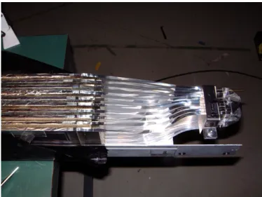 Figure 2.9: LAND paddle layer structure. The iron layers are sandwiched between scintillator layers.