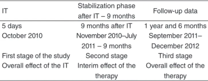 Table 3. Therapy structure