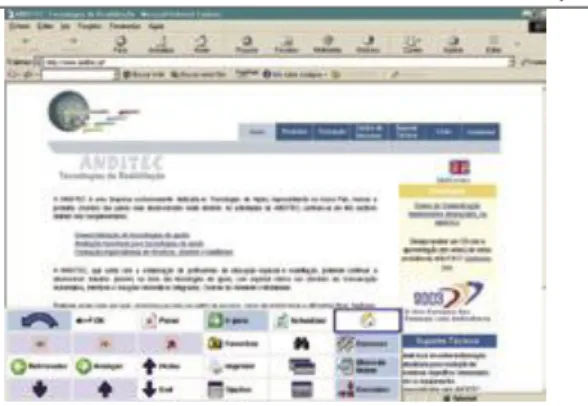 Fig. 6 - Teclado emulado do Programa GRID          Fig. 7 – Teclado para acesso ao telefone  para navegação na Internet 