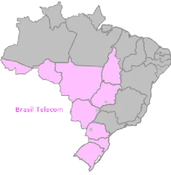 Figura 8. Mapa de atuação da Brasil Telecom. (Fonte: www.teleco.com.br) 