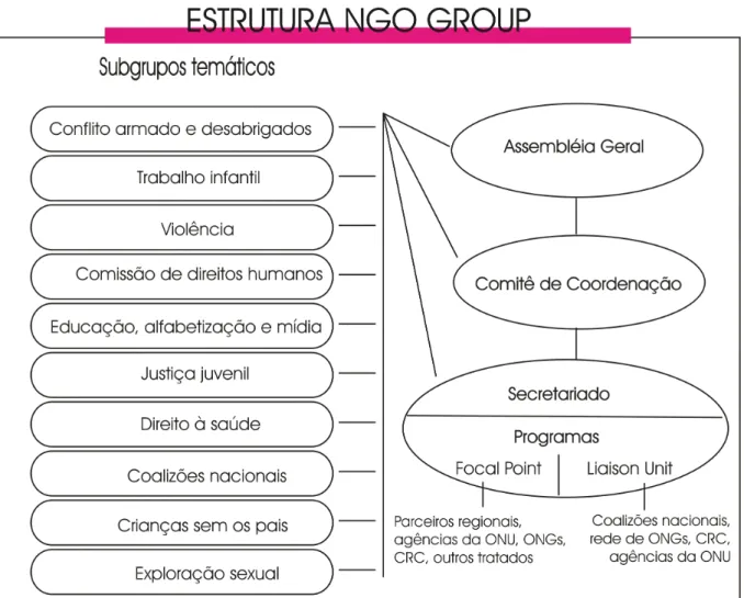 Figura 3: Estrutura do NGO Group for CRC (Fonte: Joining the NGO Group)  