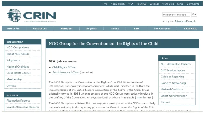 Figura 7: Página inicial do site do NGO Group 