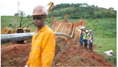 Figura 3: Instalação das tubulações. Fonte: Anglo American/ Divulgação. 