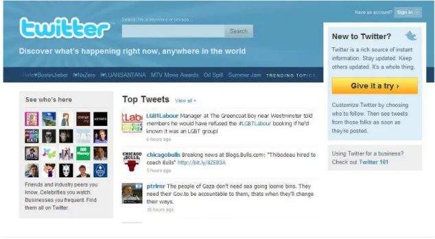 Figura 6 − Nova interface gráfica do Twitter Fonte: &lt;http://twitter.com&gt;. Acesso em: 5 jun