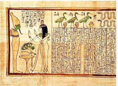 Figura 3: Secção do Livro dos Mortos no Papiro de Nani, c. 1040 a. C. – 945 a.C