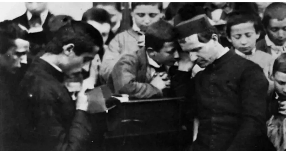 Figura 13: Dom Bosco e os jovens no oratório. 