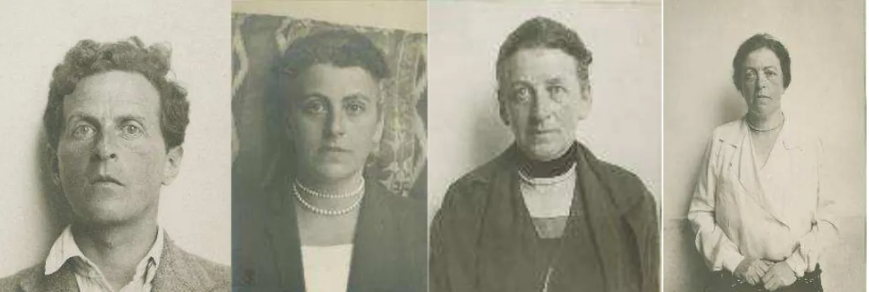 Figura 1 - Foto de Wittgenstein e suas três irmãs, Gretl, Hermine e Helene (NEDO, 2011, p
