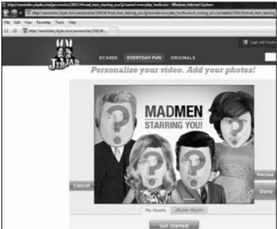 Fig. 7 – Video interativo «Você estrelando em Mad Men»
