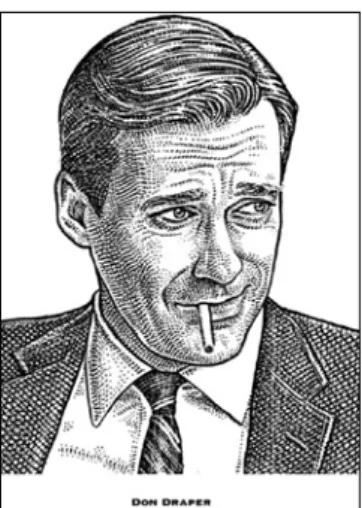Fig. 9 – Don ganha uma ilustração com  bico de pena no Wall Street Journal, marca 
