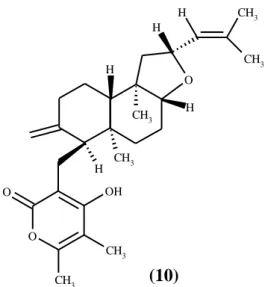 Figura 10. Subglutinol A, substância com atividade imunossupressora isolado de F.  subglutinans (Strobel &amp; Daisy, 2003)